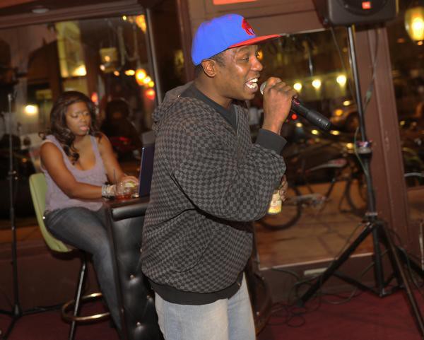 Phil Anderson took a turn behind the microphone. Locals turned out for karaoke night at Local 46 Thursday night, September 27, 2012. The bar is located at 4586 Tennyson Street in north Denver. Karl Gehring/The Denver Post